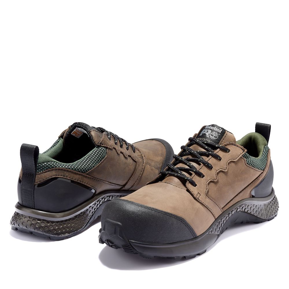 Zapatos De Seguridad Timberland Hombre Pro® Reaxion Comp Toe Marrones/Negras - Chile DOA-054269